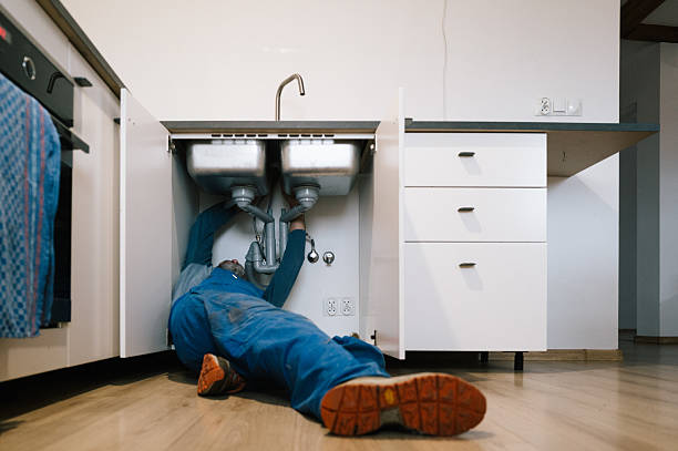 Professional Drain Cleaning technician working in Glenwood, NC